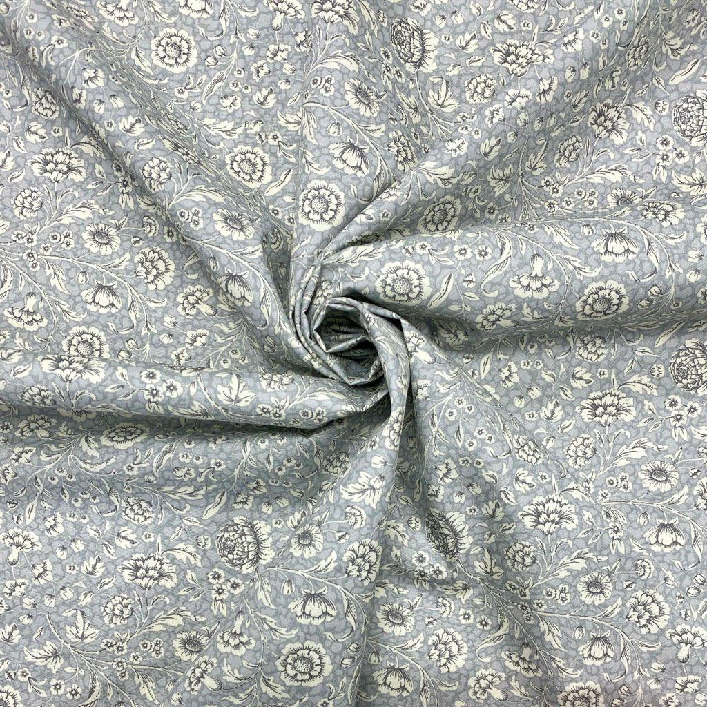 Rose & Hubble Elegant Floral Cotton Poplin Fabric - Oeko-Tex Certified 6 Rose & Hubble Elegant Floral Cotton Poplin Fabric - Oeko-Tex Certified - Image 6
