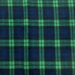 Blackwatch Tartan Anti-Pill Polar Fleece Fabric - Blue and Green Check