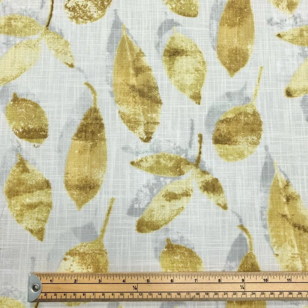 Leaf Print Linen Look 100% Cotton Fabric - Upholstery & Curtain Grade 2 Leaf Print Linen Look 100% Cotton Fabric - Upholstery & Curtain Grade - Image 2