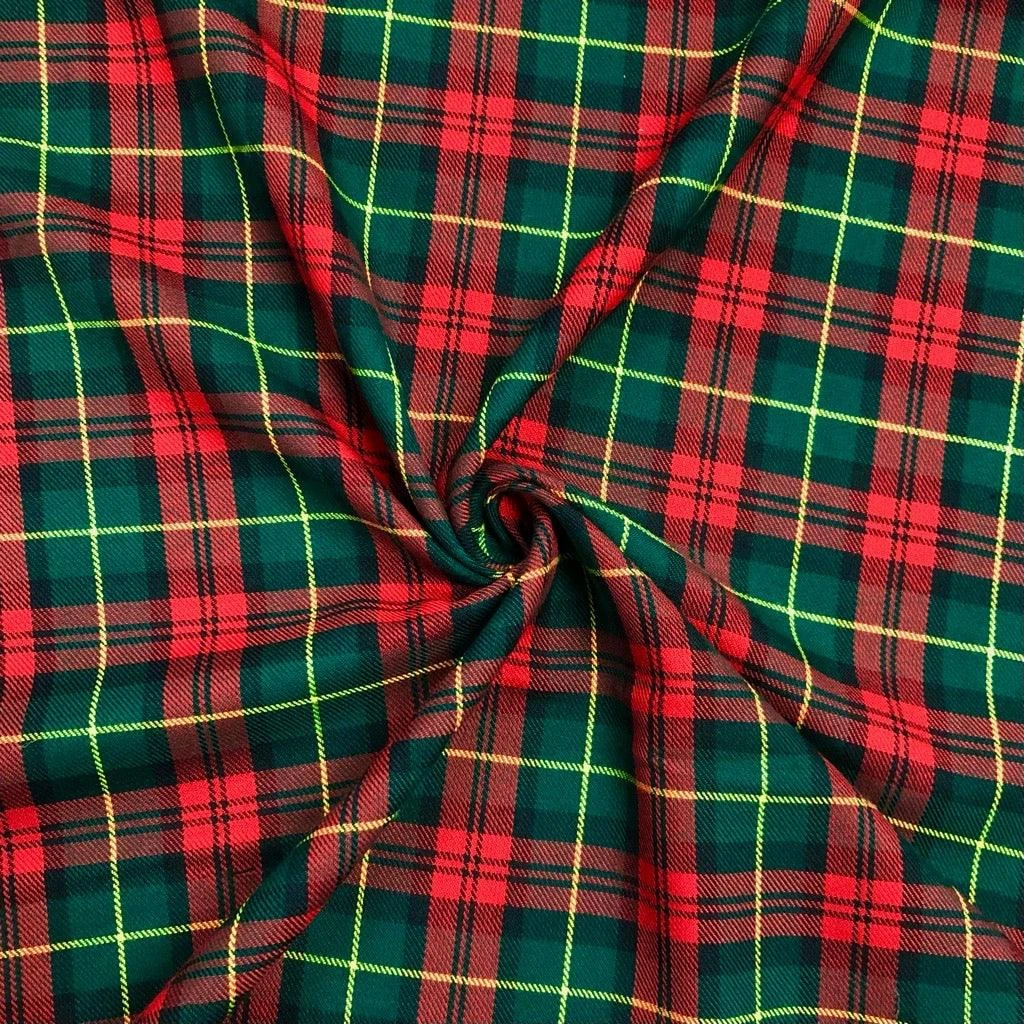Premium Checkered PolyViscose Tartan Fabric for Dressmaking & Accessories 7 Premium Checkered PolyViscose Tartan Fabric for Dressmaking & Accessories - Image 7