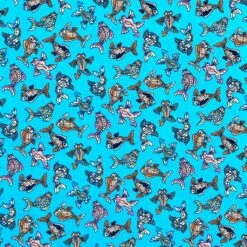 Multicoloured Fish Rose & Hubble Cotton Poplin Fabric -Pound Fabrics Sale Store image 20aaa350 8530 45e6 9f14 220ccc27ed2e