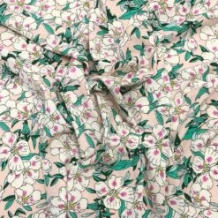 Floral Crepe Fabric - Blushing Cartoon Flowers Polyester Dressmaking Material -Pound Fabrics Sale Store image 21b2b18f 477d 4961 b88b e36359f69615