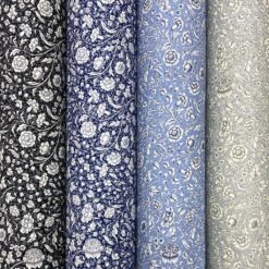 Rose & Hubble Elegant Floral Cotton Poplin Fabric - Oeko-Tex Certified