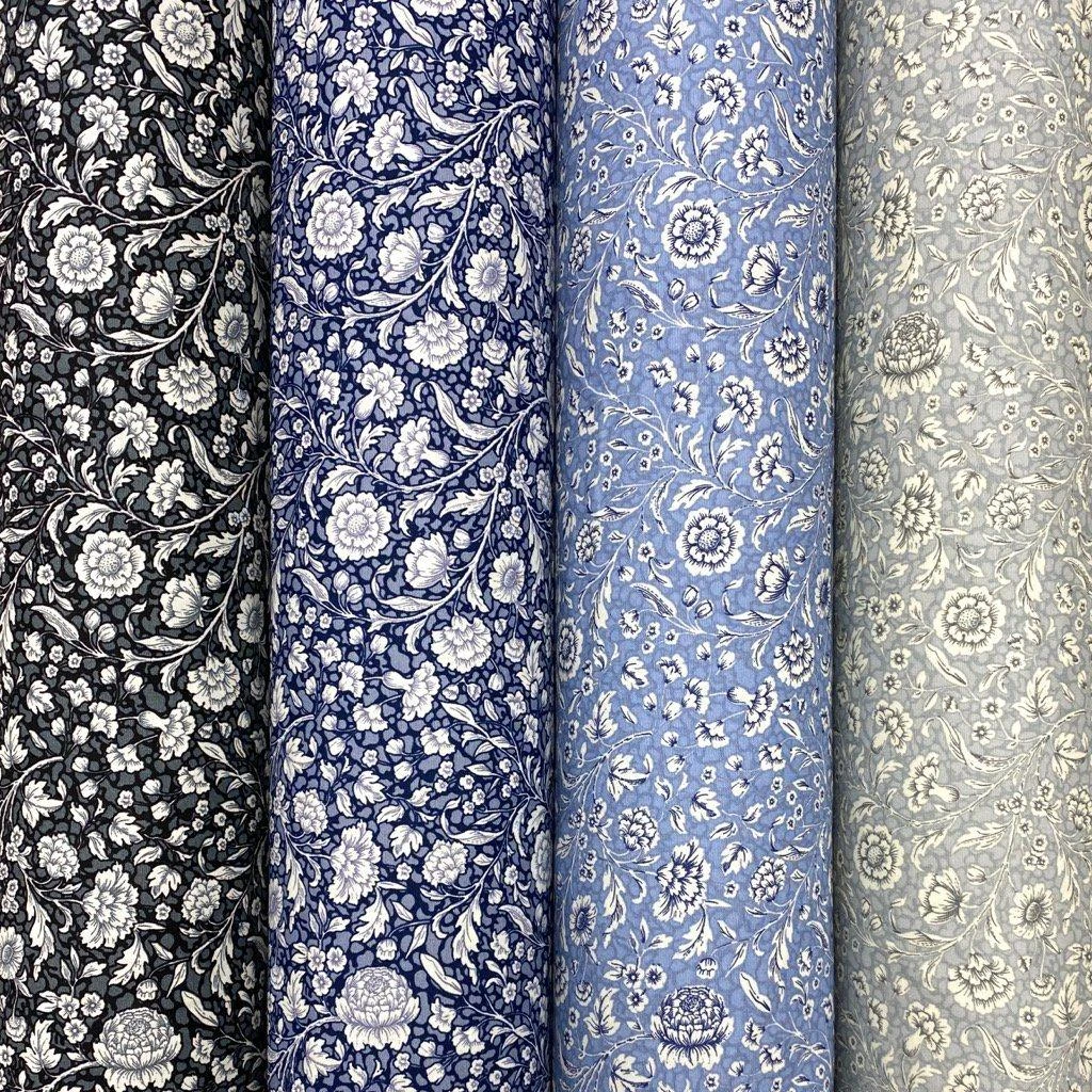 Rose & Hubble Elegant Floral Cotton Poplin Fabric - Oeko-Tex Certified 1 Rose & Hubble Elegant Floral Cotton Poplin Fabric - Oeko-Tex Certified