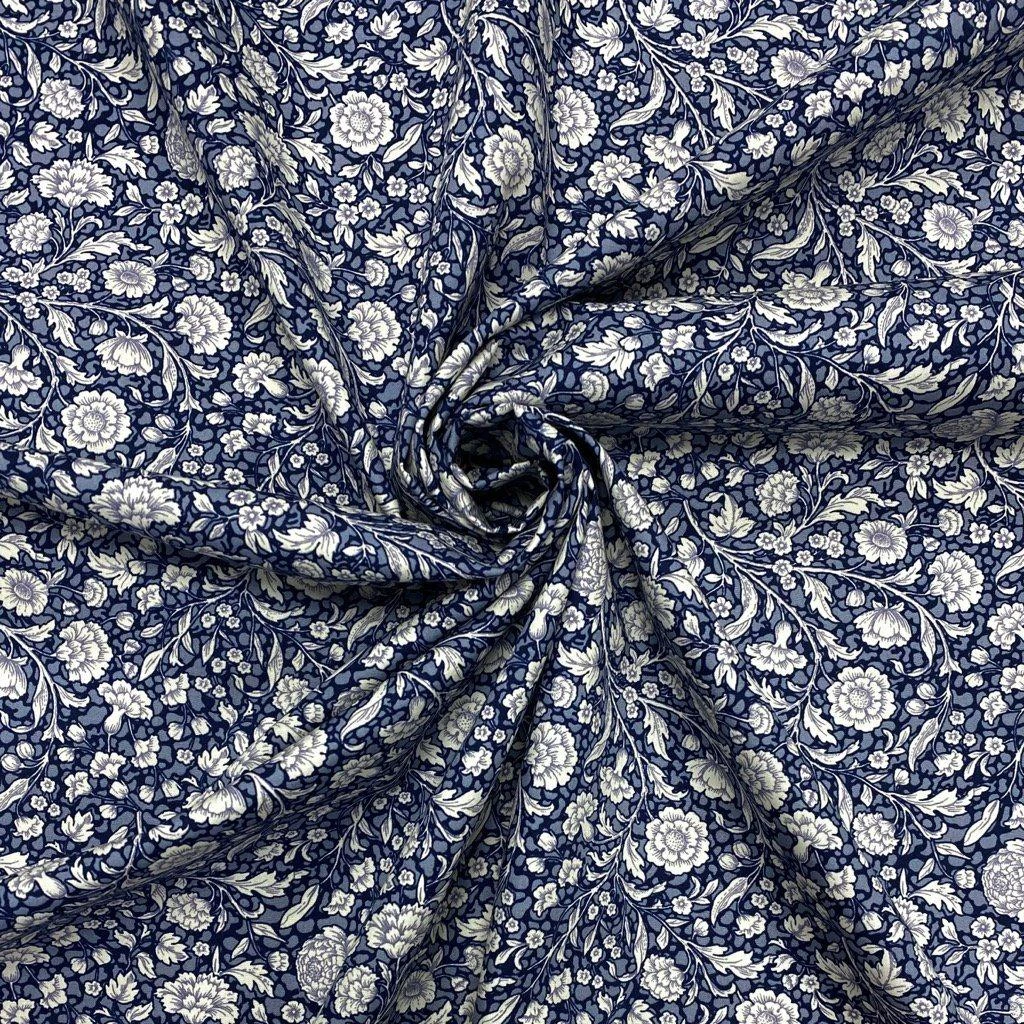 Rose & Hubble Elegant Floral Cotton Poplin Fabric - Oeko-Tex Certified 4 Rose & Hubble Elegant Floral Cotton Poplin Fabric - Oeko-Tex Certified - Image 4