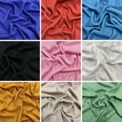 Linen Look Viscose Fabric - 155cm Wide Soft Drape Dressmaking Material