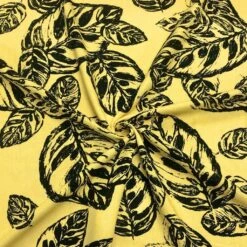 Large Leaves Linen Viscose Fabric for Summer Dressmaking -Pound Fabrics Sale Store image 30a210be f6dd 40ea b8d9 318baa09f8b3
