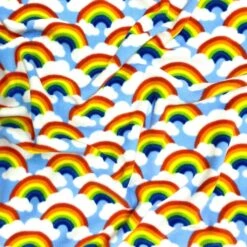 Rainbow Anti Pill Polar Fleece Fabric - Premium Soft Printed Material