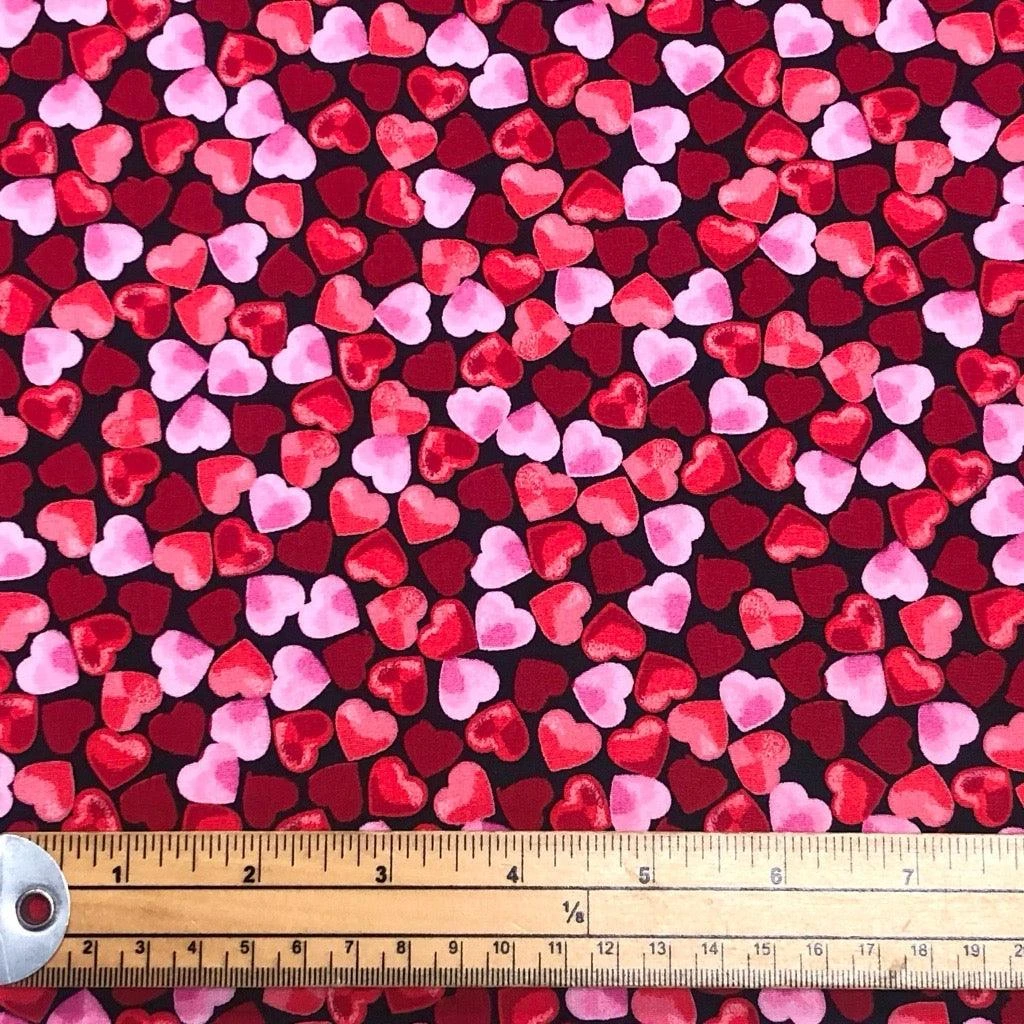 Rose & Hubble All Over Hearts 100% Cotton Poplin Fabric 2 Rose & Hubble All Over Hearts 100% Cotton Poplin Fabric - Image 2
