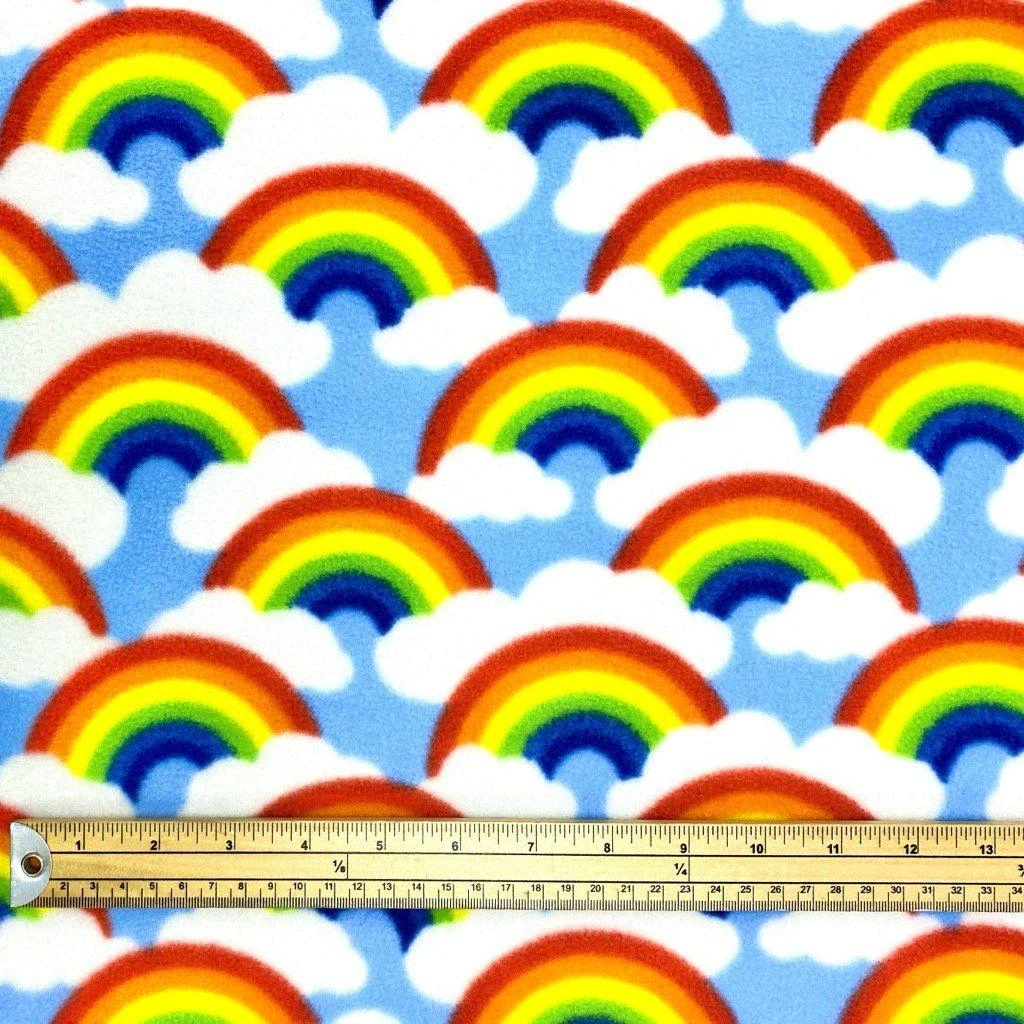 Rainbow Anti Pill Polar Fleece Fabric - Premium Soft Printed Material 2 Rainbow Anti Pill Polar Fleece Fabric - Premium Soft Printed Material - Image 2