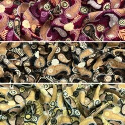 Premium Paisley Viscose Challis Fabric - Soft Lightweight 100% Rayon