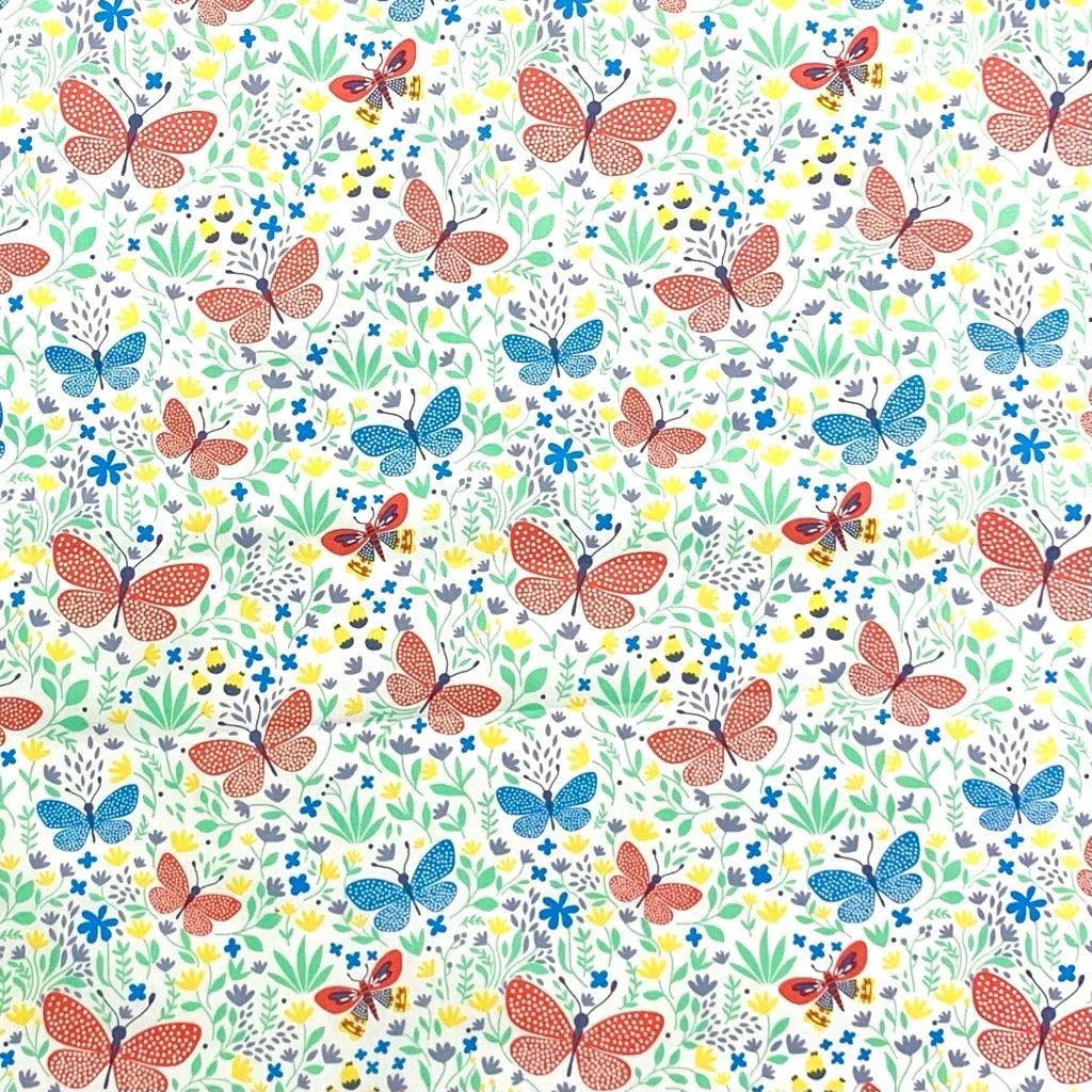 Rose & Hubble Butterfly Spring Fields Cotton Poplin Fabric 3 Rose & Hubble Butterfly Spring Fields Cotton Poplin Fabric - Image 3