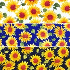 Rose & Hubble Sunflower Print Cotton Poplin Fabric