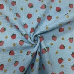 Strawberry Print Double Gauze Cotton Fabric - Breathable Muslin 7 Strawberry Print Double Gauze Cotton Fabric - Breathable Muslin -Pound Fabrics Sale Store image 533e8c4f 0eca 49cf a036 74b5f5f10c53