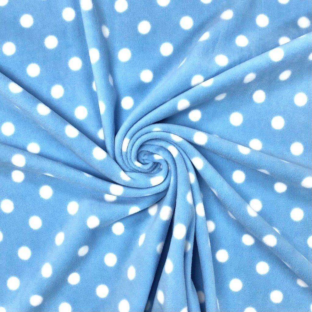 Soft White Polka Dot Anti Pill Polar Fleece Fabric - 58" Wide 7 Soft White Polka Dot Anti Pill Polar Fleece Fabric - 58" Wide - Image 7