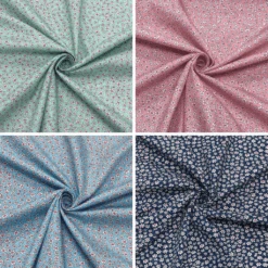 Rose & Hubble Sketched Mini Flowers Cotton Poplin Fabric