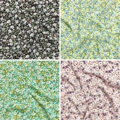 Floral Garden Polyester Crepe Fabric for Dressmaking and Apparel