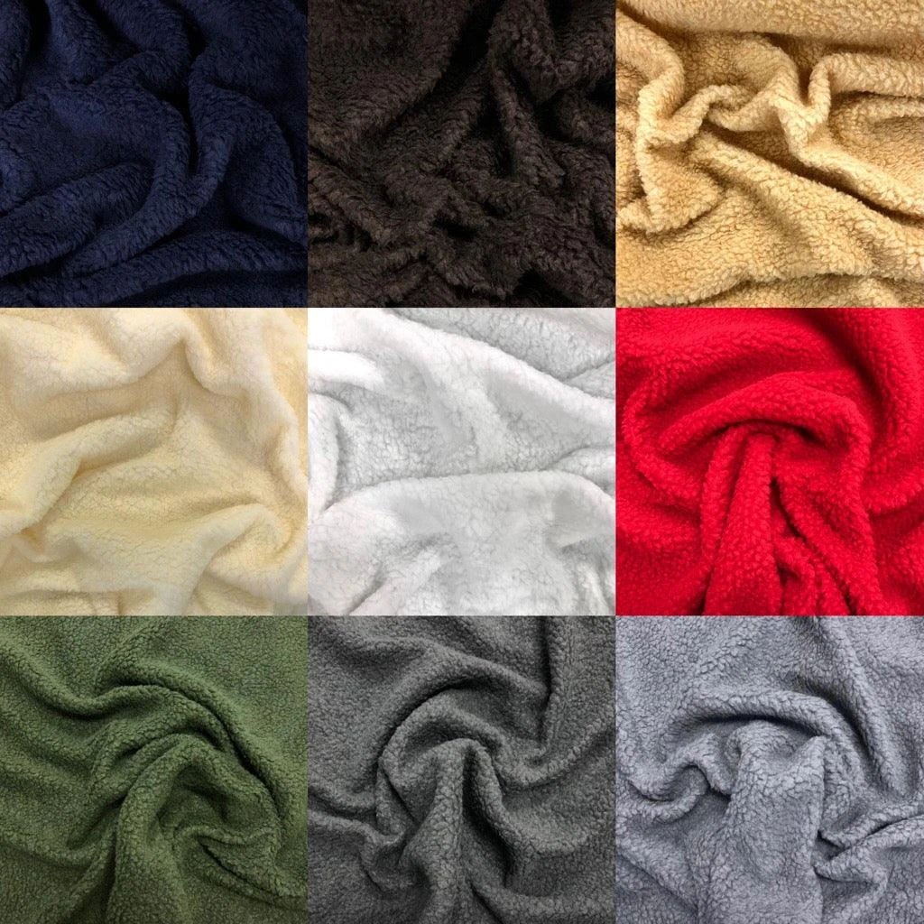 Sherpa Faux Fur Fabric - Soft Sheepskin Style Fleece for Sewing 1 Sherpa Faux Fur Fabric - Soft Sheepskin Style Fleece for Sewing