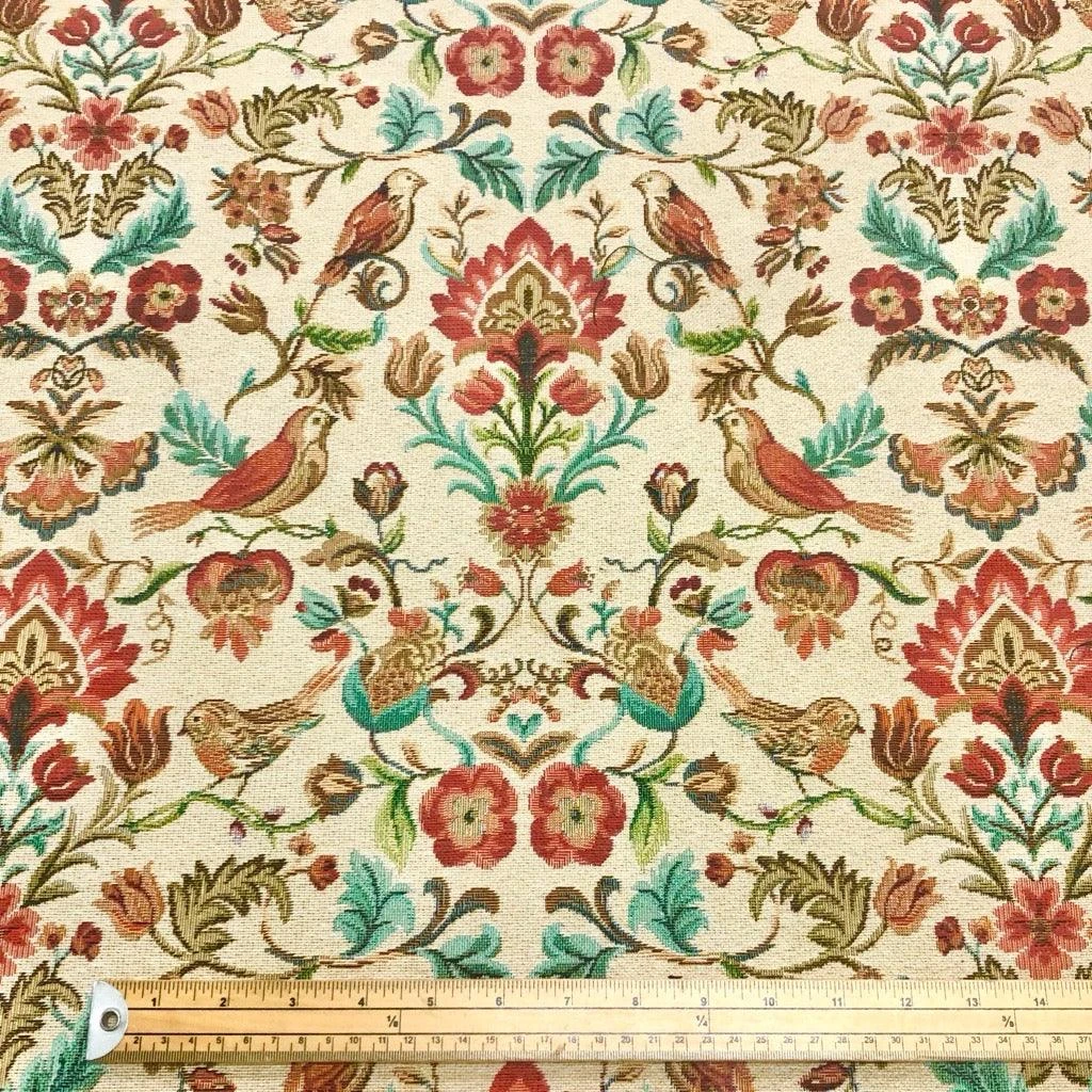 Floral Bird Tapestry Upholstery Fabric - Premium Woven Home Decor 3 Floral Bird Tapestry Upholstery Fabric - Premium Woven Home Decor - Image 3