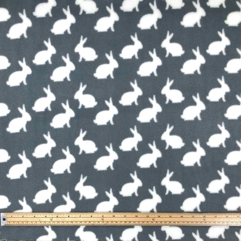 White Easter Bunny Anti-Pill Polar Fleece - Premium 275gsm Soft Sewing Fabric 2 White Easter Bunny Anti-Pill Polar Fleece - Premium 275gsm Soft Sewing Fabric - Image 2