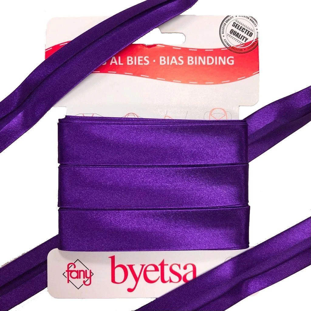 Premium 18mm Plain Satin Bias Binding Tape - 5 Metre Roll 20 Premium 18mm Plain Satin Bias Binding Tape - 5 Metre Roll - Image 20