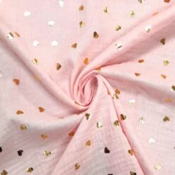 Gold Metallic Scattered Hearts Double Gauze Cotton Fabric 10 Gold Metallic Scattered Hearts Double Gauze Cotton Fabric -Pound Fabrics Sale Store image 89b3e3b4 baa9 42aa 9d6c 17b1bbc7b5f9