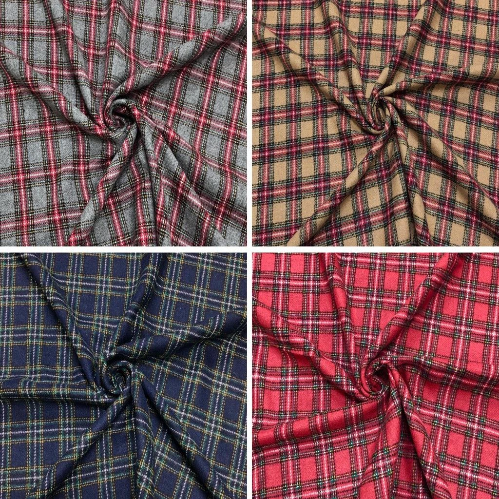 John Louden Tartan Wool Blend Fabric - Premium Plaid for Tailoring 1 John Louden Tartan Wool Blend Fabric - Premium Plaid for Tailoring