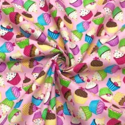 Rose & Hubble Cupcake Print Cotton Poplin Fabric -Pound Fabrics Sale Store image 9e3b11a3 7215 44ec a0c1 cfcc36e0c92f