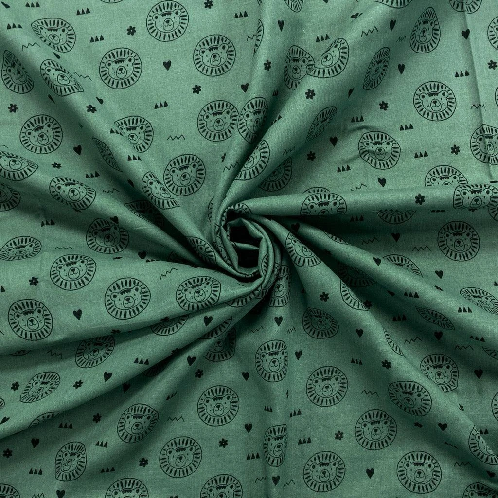 Lion Face Flat Double Gauze Fabric - Soft 100% Cotton Muslin 7 Lion Face Flat Double Gauze Fabric - Soft 100% Cotton Muslin - Image 7