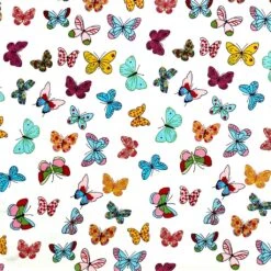 Rose & Hubble Colourful Butterfly Cotton Poplin Fabric