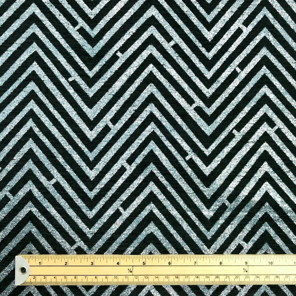 Modern Zig Zag Lurex Upholstery Fabric - Heavyweight Geometric Decor Material 2 Modern Zig Zag Lurex Upholstery Fabric - Heavyweight Geometric Decor Material - Image 2