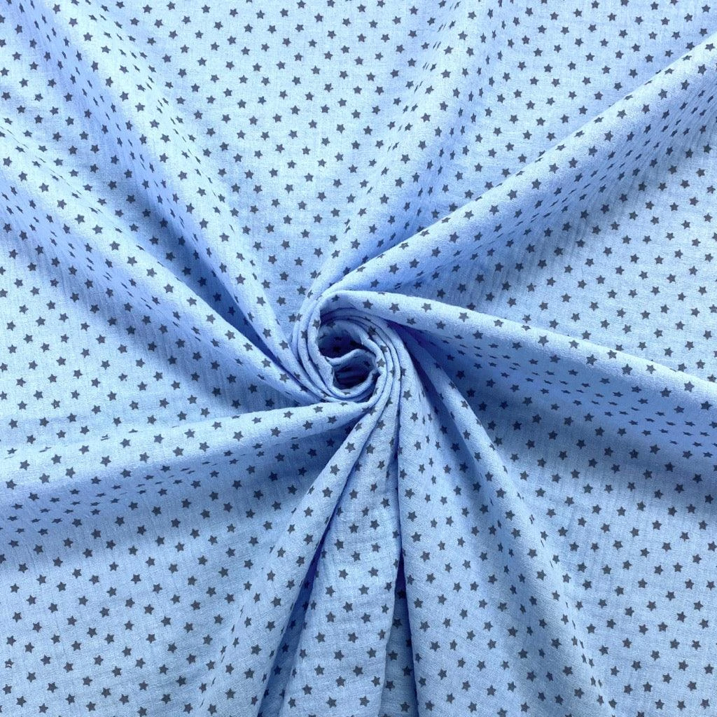 Soft Stars Double Gauze 100% Cotton Fabric for Baby Clothes & Summer Outfits 3 Soft Stars Double Gauze 100% Cotton Fabric for Baby Clothes & Summer Outfits - Image 3