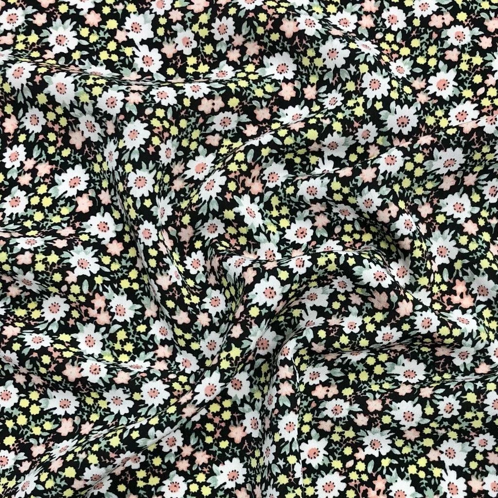 Floral Garden Polyester Crepe Fabric for Dressmaking and Apparel 4 Floral Garden Polyester Crepe Fabric for Dressmaking and Apparel - Image 4