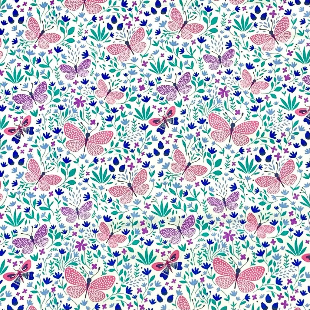 Rose & Hubble Butterfly Spring Fields Cotton Poplin Fabric 4 Rose & Hubble Butterfly Spring Fields Cotton Poplin Fabric - Image 4