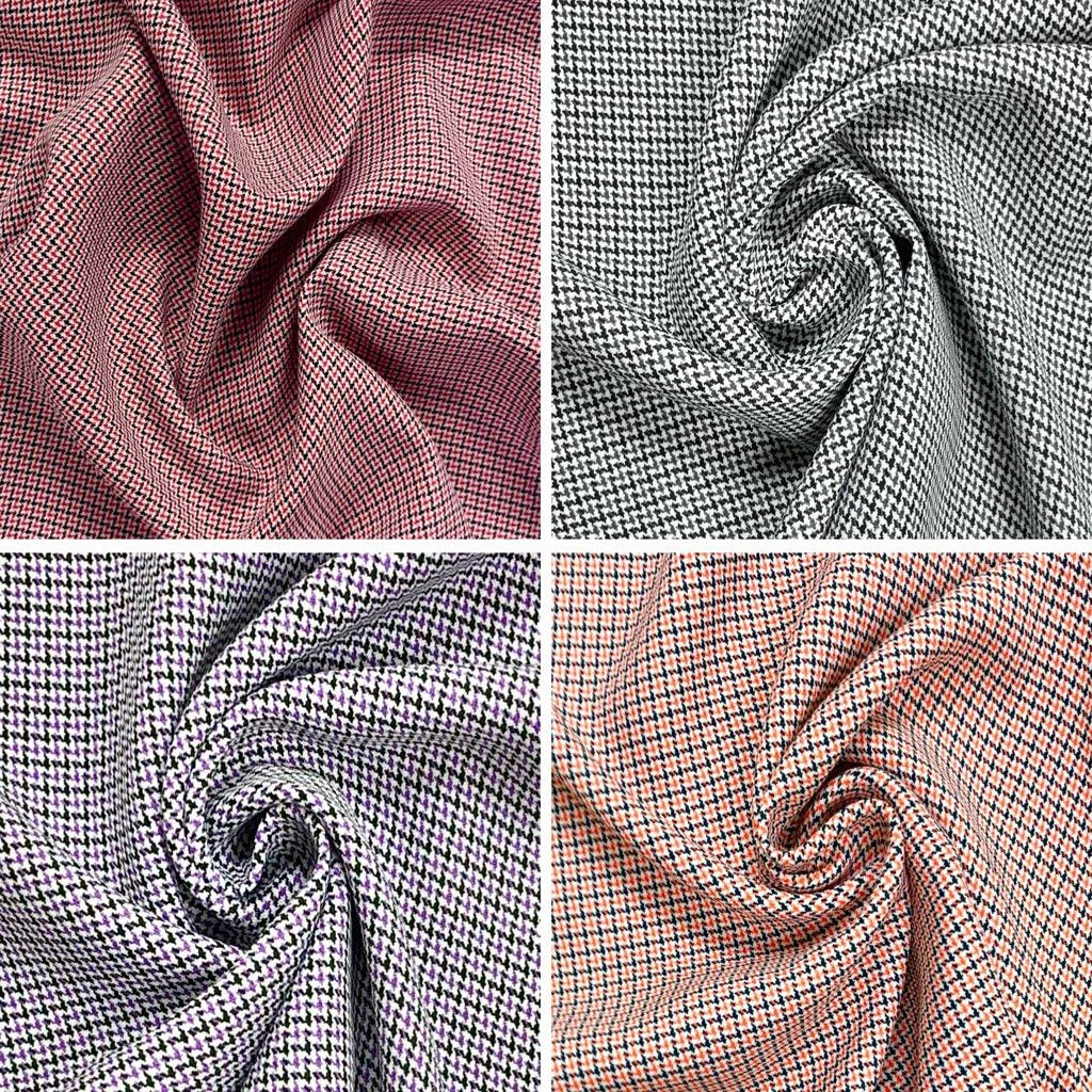 Zig Zag Dogtooth Suiting Fabric - Premium 58" Polyester Apparel Material 1 Zig Zag Dogtooth Suiting Fabric - Premium 58" Polyester Apparel Material