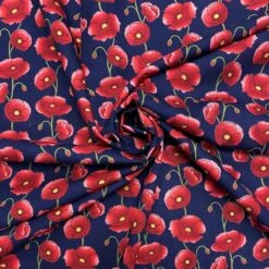 Rose & Hubble Poppies Cotton Poplin Fabric - Floral Print Dressmaking Material -Pound Fabrics Sale Store image e50e9778 15a8 432d a568 9a573467ab81