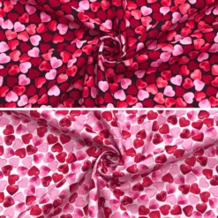 Rose & Hubble All Over Hearts 100% Cotton Poplin Fabric