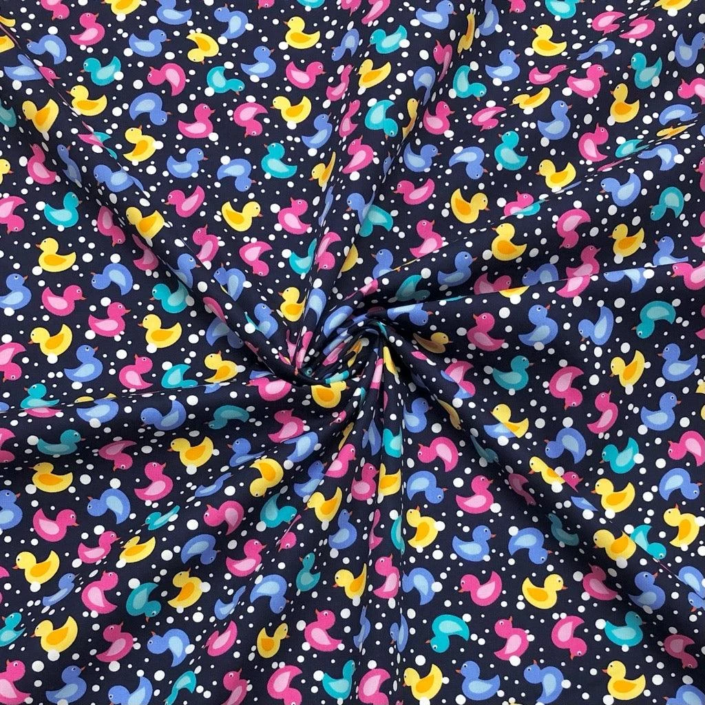 Rose & Hubble Multicoloured Ducks Cotton Poplin Fabric 4 Rose & Hubble Multicoloured Ducks Cotton Poplin Fabric - Image 4