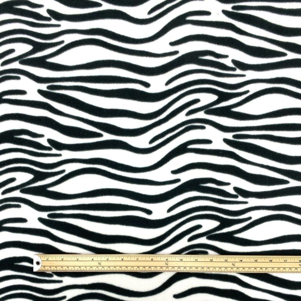 Zebra Print Anti-Pill Polar Fleece Fabric - High-Quality 275gsm 2 Zebra Print Anti-Pill Polar Fleece Fabric - High-Quality 275gsm - Image 2