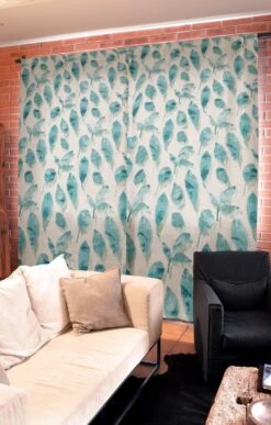 Leaf Print Linen Look 100% Cotton Fabric - Upholstery & Curtain Grade 11 Leaf Print Linen Look 100% Cotton Fabric - Upholstery & Curtain Grade -Pound Fabrics Sale Store linenlookleaves