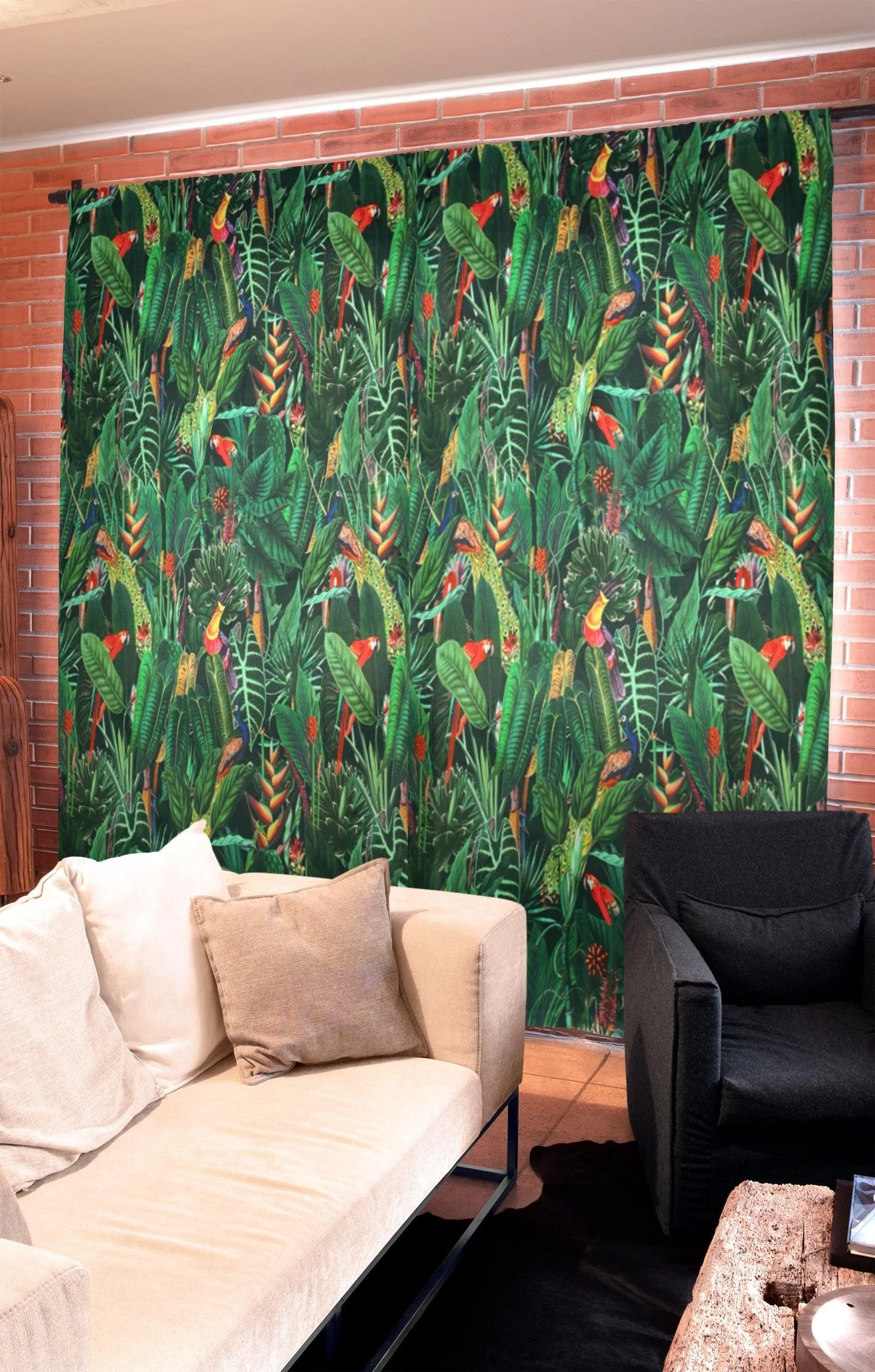 Tropical Parrot and Toucan Digital Velvet Fabric for Upholstery and Curtains 8 Tropical Parrot and Toucan Digital Velvet Fabric for Upholstery and Curtains - Image 8